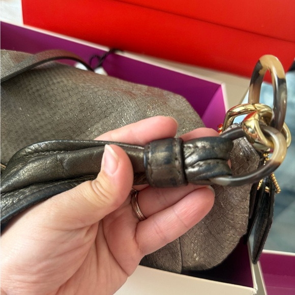 Coach Shimmering Silver Shoulder Bag - Picture 6 of 6